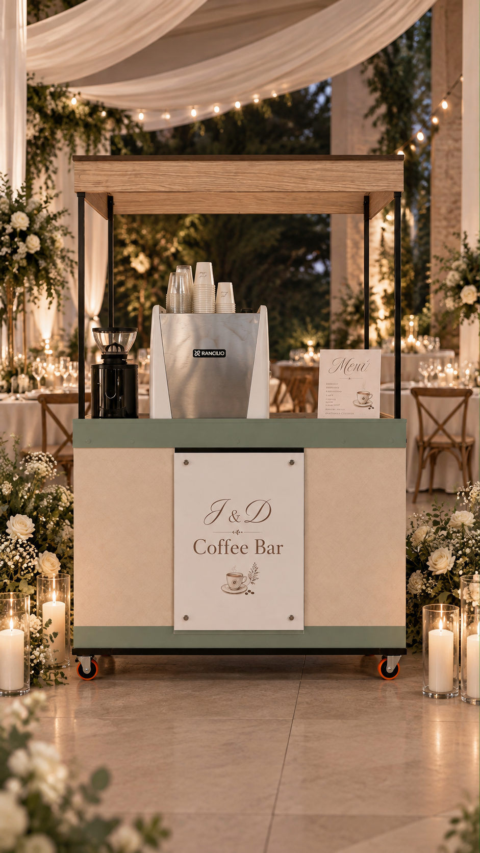 Visualización de Café Feroz para boda / matrimonio